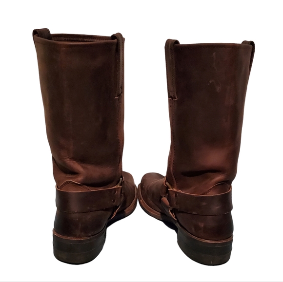 Frye Rare Vintage Tall Leather Harness Boots Men's Size 10M, Made In U.S.A. - Picture 5 of 7